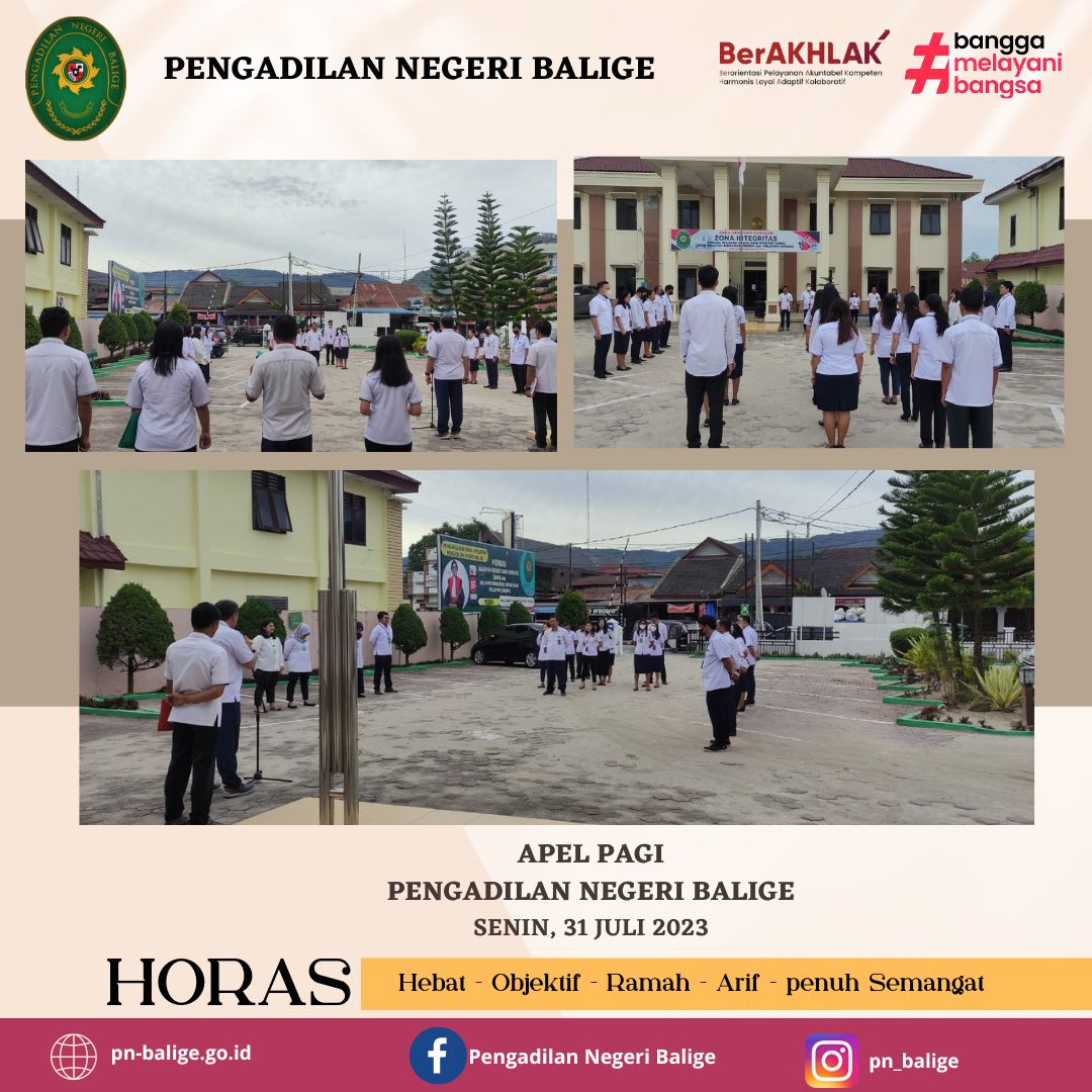 APEL PAGI PN BALIGE PADA HARI SENIN 31 JULI 2023 APEL PAGI PN BALIGE PADA HARI SENIN 31 JULI 2023